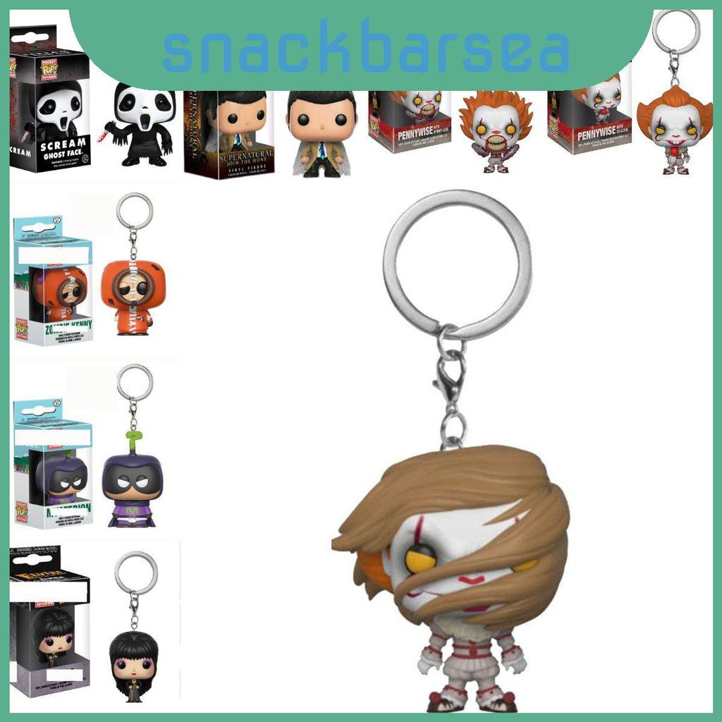 Mặt dây chuyền móc khóa chi tiết Funko Pop Chucky Pennywise Elvira và Demmentor