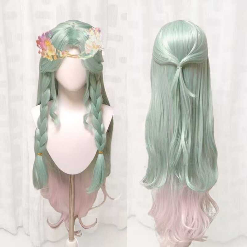 Giấc Mơ Thơm Ngát Và Hoa Nở Rộ Queen's Skin Giả Cosplay Điêu Xan Màu Chuyển Sắc T-Color Với Tóc Đuôi