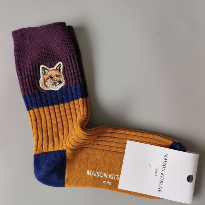 Maison Kitsune Áo Thun Bông Nguyên Chất, Thiết Kế Đầu Cáo Thêu Tay, Sang Trọng