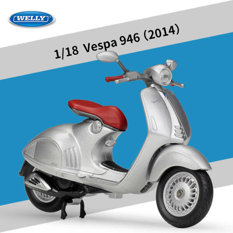 Willie WELLY1: 18 VESPA 946 Xe tay ga Mô hình mô phỏng hợp kim xe máy