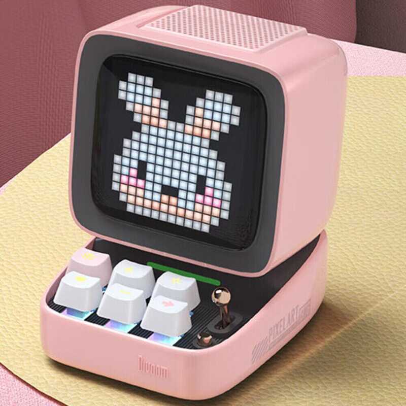 Loa Bluetooth mini không dây di động Divoom-ditoo-pro Retro Pixel DIY, Loa di động không dây