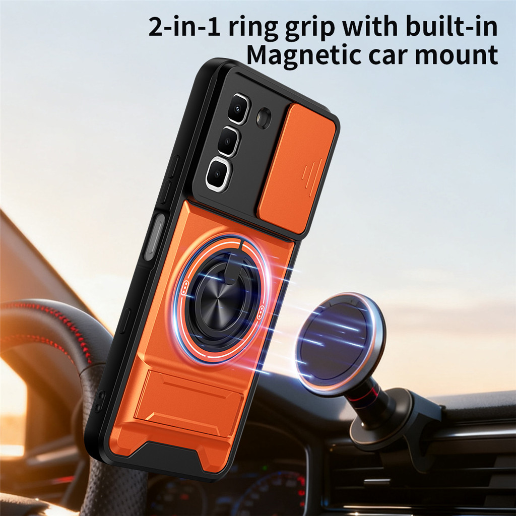 Ốp lưng cho Infinix Hot 70 60i 60 60Pro + ⭐Vỏ điện thoại từ tính nhẫn Withlens⭐ Vỏ chống sốc Giá đỡ 