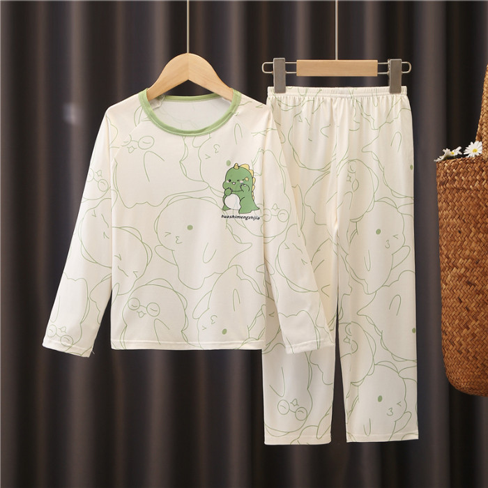 2026 New Year Edition Bulk Discount Pajamas Kid Long Sleeve Round-Neck Nightdress Cute Pachacco Boy'