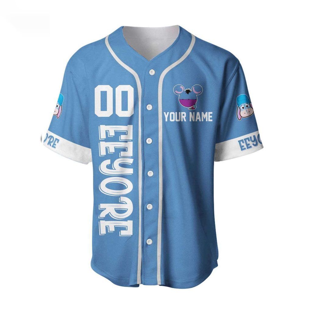 Little Donkey Eeyore Đồng Phục Bóng Chày Nam Nữ Hoạt Hình Thời Trang Cặp Đôi Nhà Thể Thao Ngoài Trời