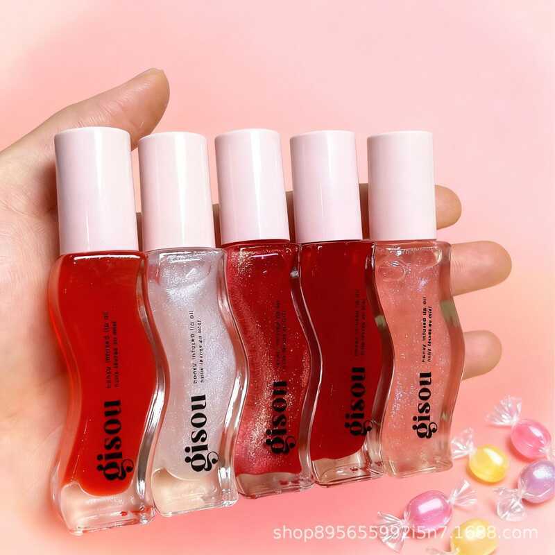 Sản phẩm mới gisou Lip Oil Dưỡng Ẩm Sửa Chữa Loại Bỏ Đường Môi Raspberry Plum Brightening Lip Glaze