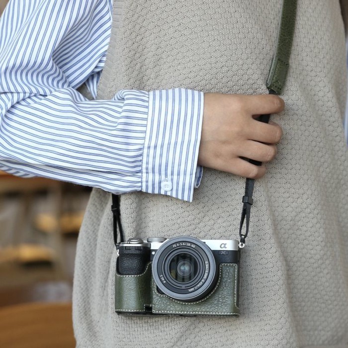 Hàng có sẵn|· · · Sony A6400 Vỏ bảo vệ thế hệ thứ hai A6700 Vỏ da máy ảnh A7C2 Túi đựng máy ảnh ZVE1