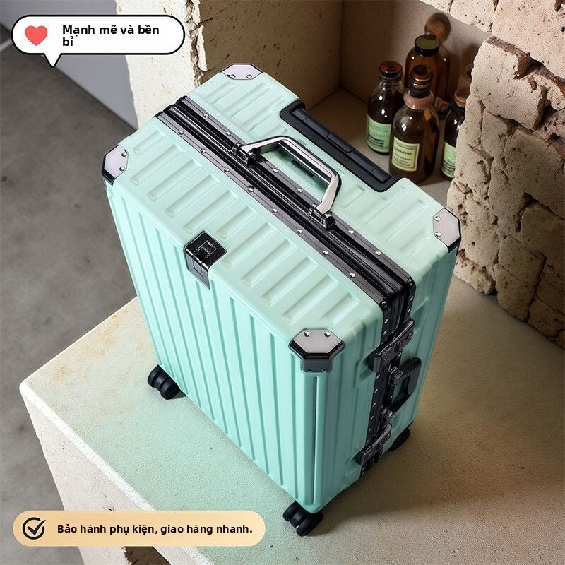 Vali kéo xuất khẩu của Đức mới, chắc chắn và bền bỉ, khung nhôm, khóa mật mã, hành lý du lịch, vali 