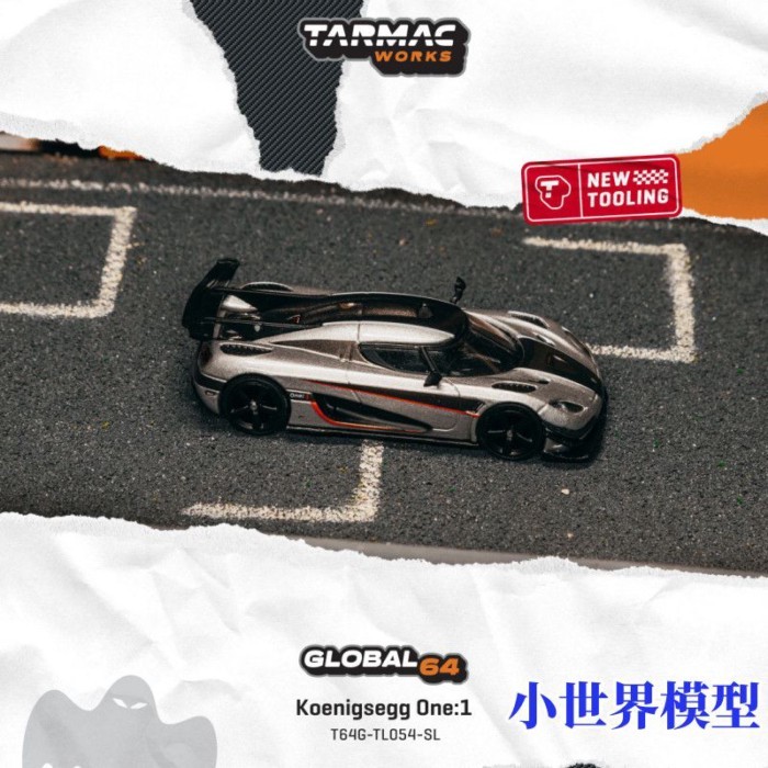 TW 1: 64 Koenigsegg Mô hình xe hợp kim One: 1 Tarmac Works