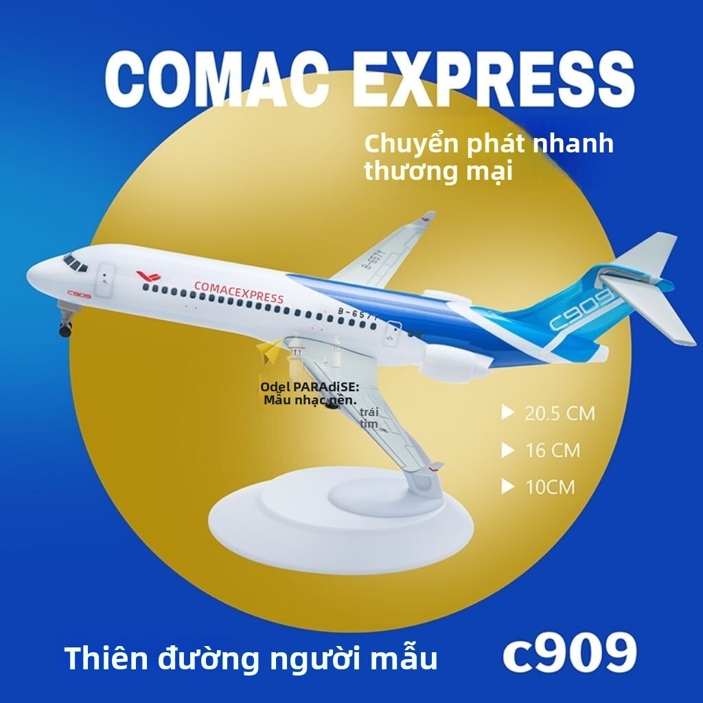 Mô hình chở khách thương mại 20cm C909 YTO Express Airline, mô phỏng máy bay hợp kim, của hãng hàng 