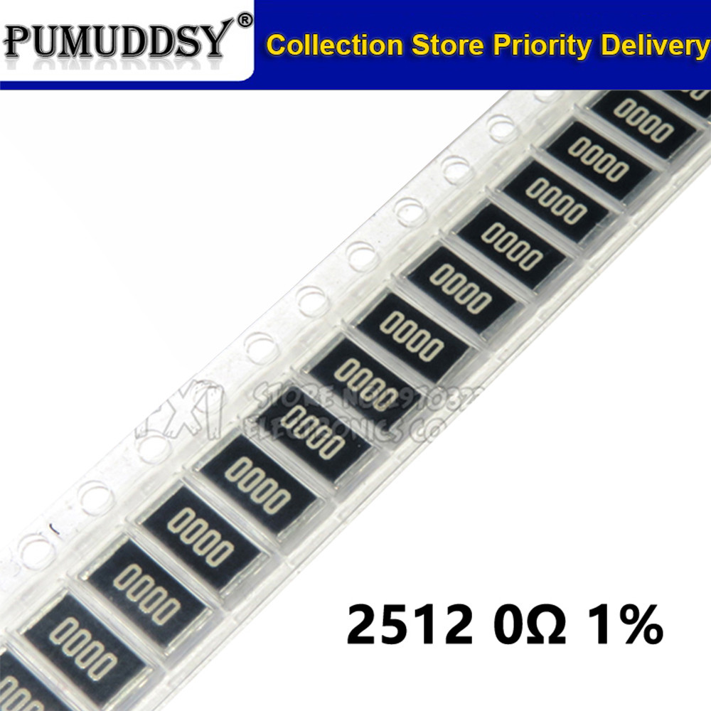 50 CÁI 2512 Điện trở SMD 0 ohm 1W 0R 1% Mới nguyên bản 0000