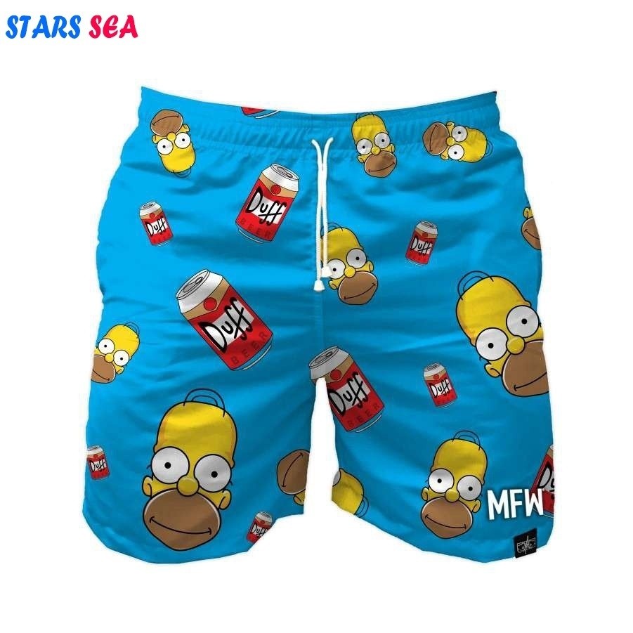 Quần short lưới màu xanh Homer Simpsons