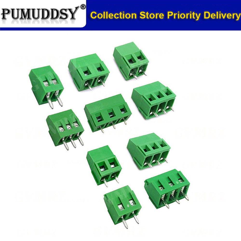 10 Chiếc KF128 2.54mm 5.08 5.0 3.81 7.5 mm PCB Vít Thiết Bị Đầu Cuối Khối Kết Nối Cho Dây 2P 3P 4P T