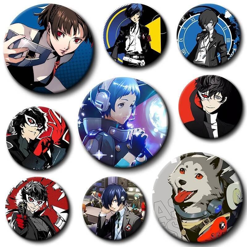 12 Phong Cách Anime Trò Chơi Persona 3 Nút Mềm Chân Makoto Yuki Yukari Takeba Hoạt Hình Huy Hiệu Tin