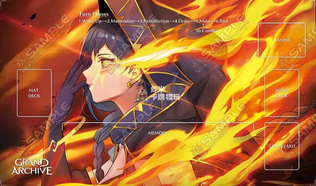 Grand Archive 60x35cm Single Player Cựu chiến binh-Soldier Tùy chỉnh Playmat Playsheet Lorraine Pers