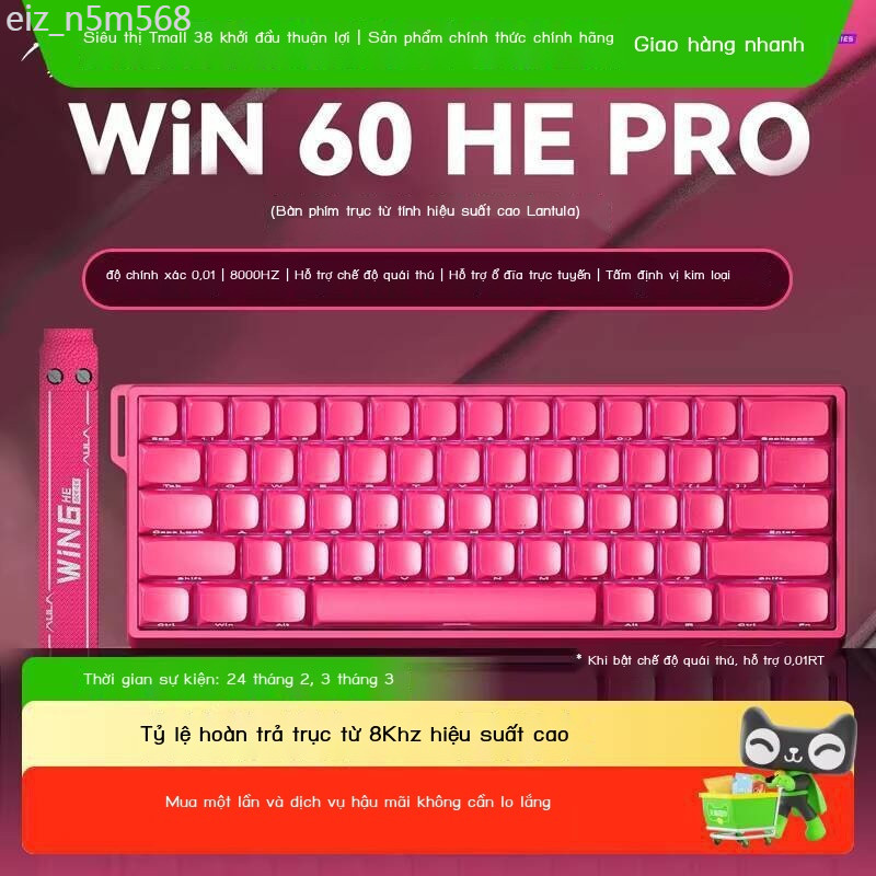 [ 𝐇𝐎𝐓 𝐃𝐄𝐀𝐋] Bàn phím cơ mini chơi game E-sports Wolf Spider WIN60HEPRO tùy chỉnh, công tắc t