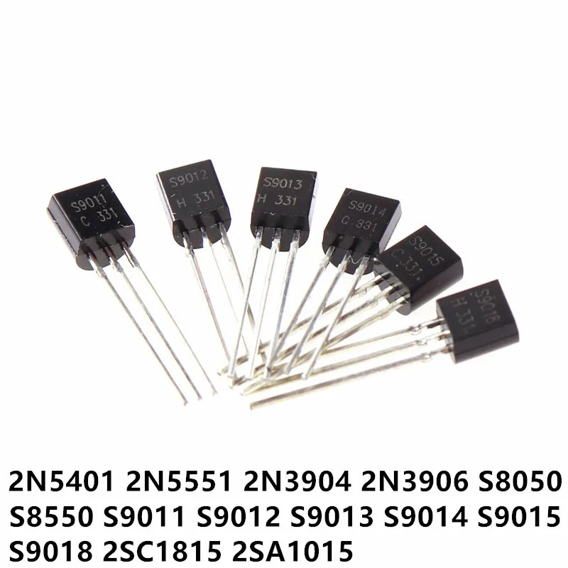 100 Cái / lốc triode 2N3904 2N3906 TO92 3904 3906 Điện bóng bán dẫn trong dòng PNP NPN Mới 3904 3906