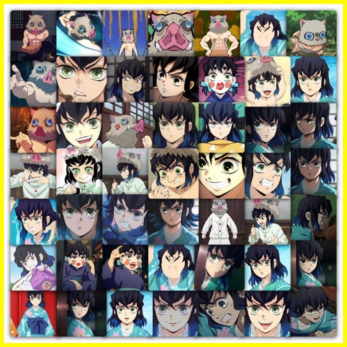 [ZOCI] Sticker Demon Slayer (59 tờ) Hashibira Inosuke Miệng Flat Inosuke Sticker Pig Demon Slayer An