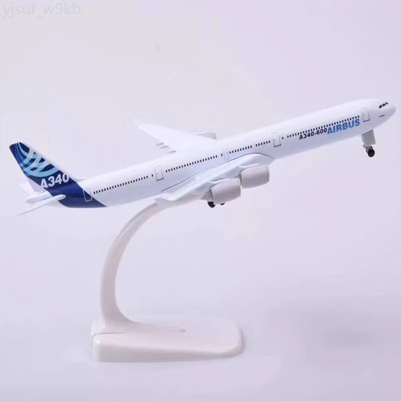 [ Siêu Tiết kiệm] Mô hình máy bay nguyên mẫu Airbus A340-600 dài 20cm có bánh xe, làm bằng hợp kim,