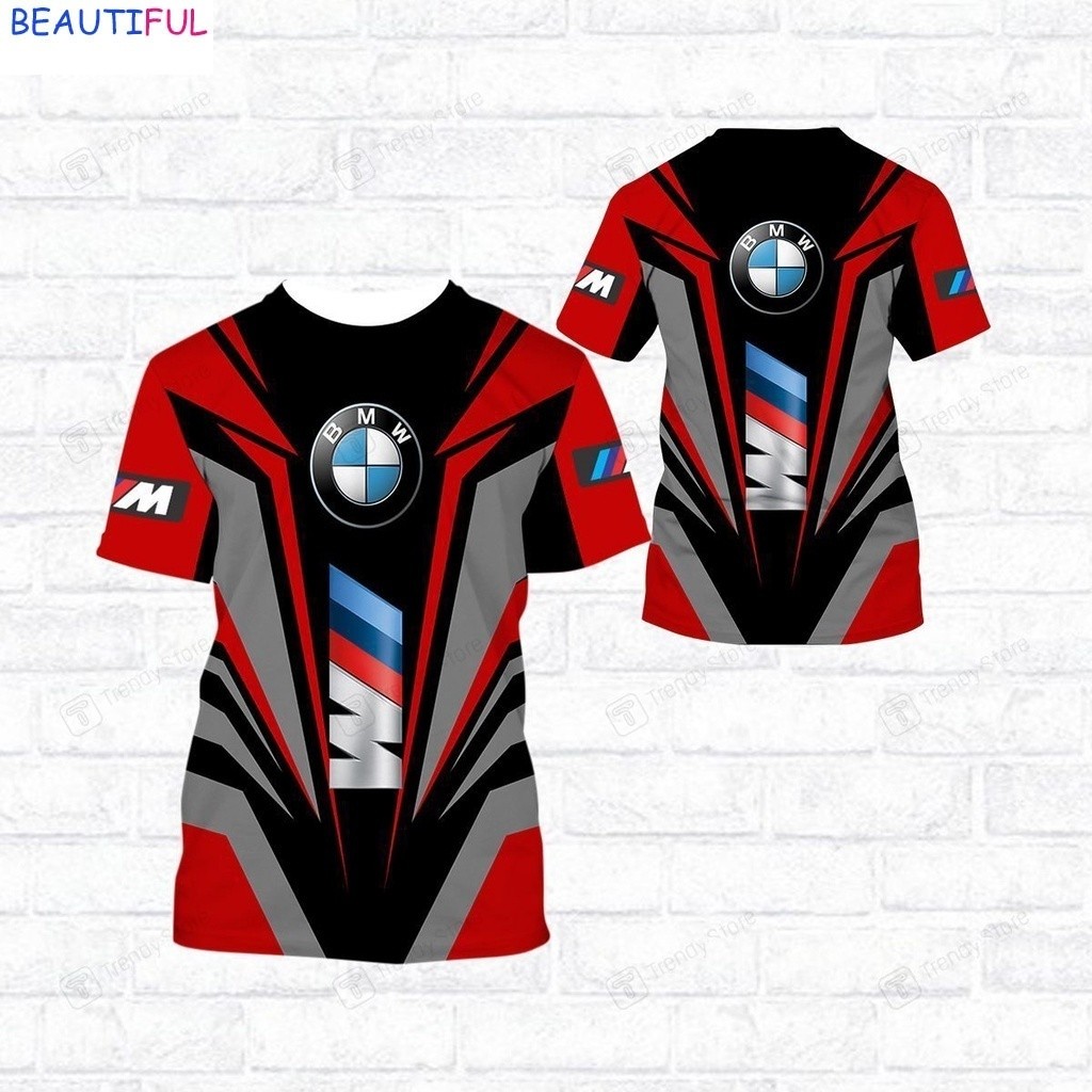 Thời trang mùa hè BMW Racing Sport Edition Áo thun xe máy in đầy đủ BMW
