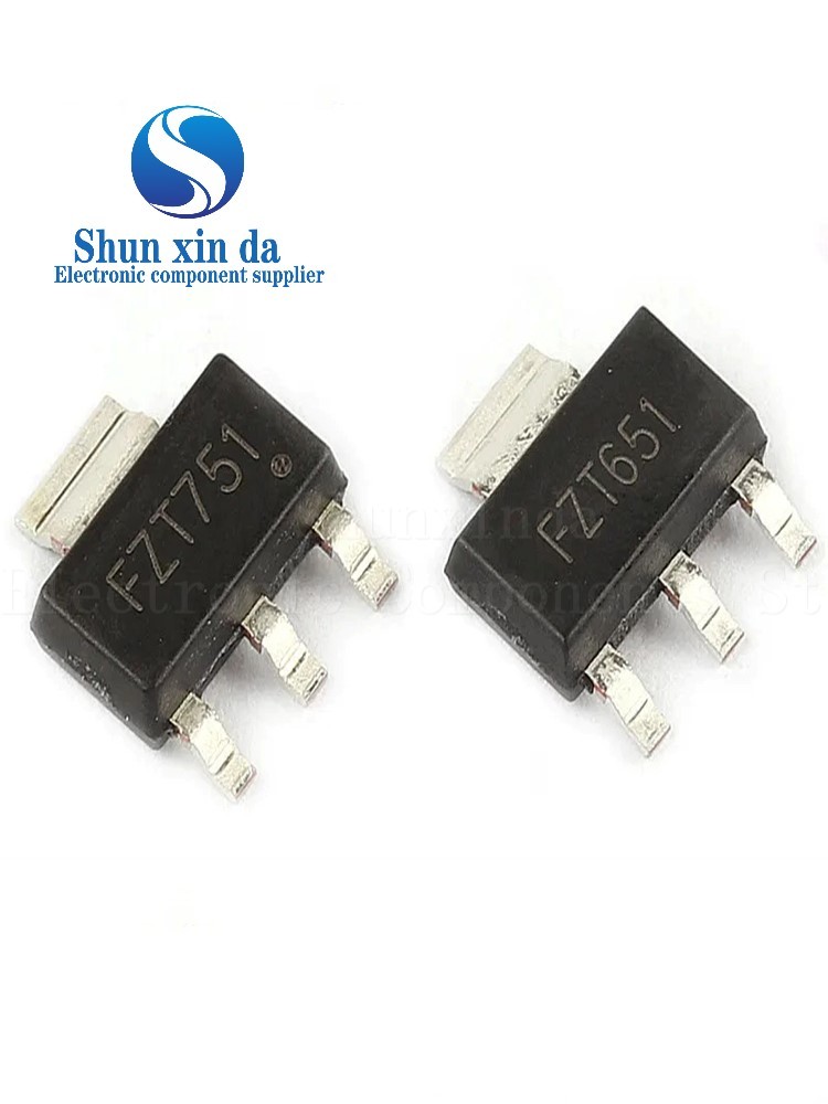 10 CÁI FZT651 FZT751 FZT651TA FZT751TA SOT-223 3A 60V NPN PNP TRUYỀN HÌNH HIỆU SUẤT CAO SMD