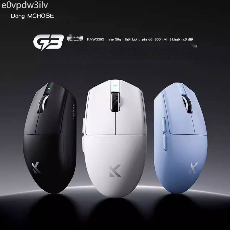 [ Giá SIÊU RẺ ] Chuột không MCHOSE G3 V2Pro, sạc lại, chơi game, văn phòng, PAW3395, ba chế độ Blue