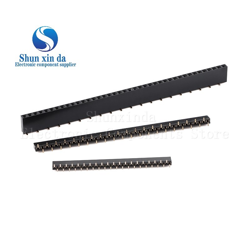 10 Chiếc 2.0mm 2.54mm SMD SMT 1 * 40Pin Đen Hàng Đơn Nữ Nam Đầu Kết Nối 40P 40Pin PCB Board Pin Head