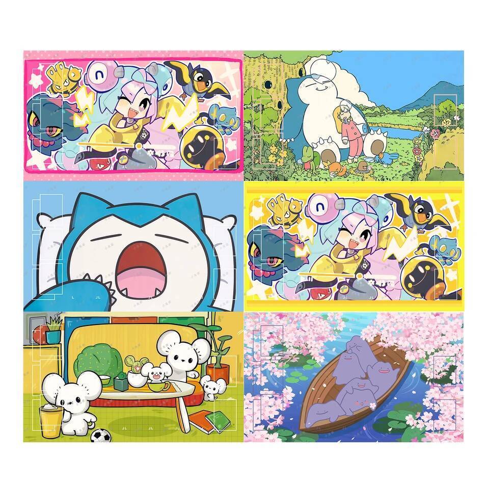 12 phong cách Diy Ptcg Ditto Snorlax Card Battle Mat Ptcg Iono Người chơi đơn Bảng trò chơi Thẻ chiế