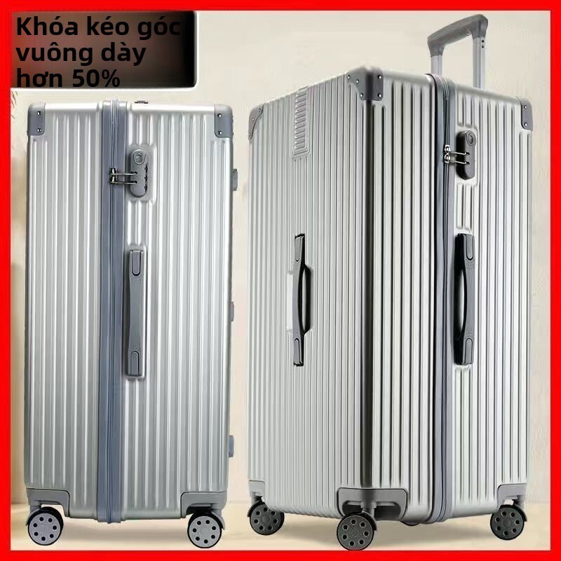 Vali dung tích cực 100-inch 60-inch 80inch có cần kéo khóa mật khẩu, vali du lịch lớn dày dặn dành c