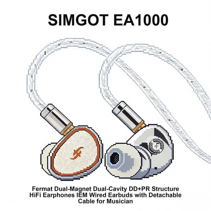 Tai nghe có dây SIMGOT EA1000 Fermat, trình điều khiển động đơn, sản phẩm chính hãng mới 100% - BH12