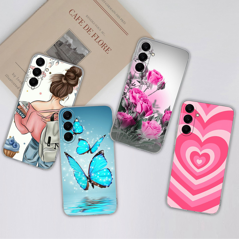 Dành Cho Samsung Galaxy A17 F17 M17 4G 5G Ốp điện thoại Pretty Sweet Girls Bảo Vệ Trong Suốt Vỏ Sili