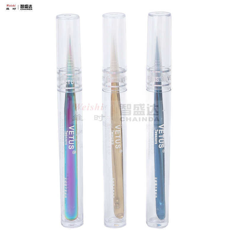 Dụng cụ đồng hồ VETUS Nhíp chống từ tính bằng thép không gỉ MCS-12 Nhíp đầy màu sắc Sửa chữa Nhíp lô