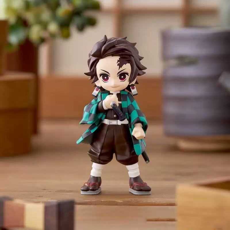Mô Hình Nhân Vật Q-Version Demon Slayer Tanjiro, Nezuko, Zenitsu, Iguro, Quà Tặng Để Bàn.