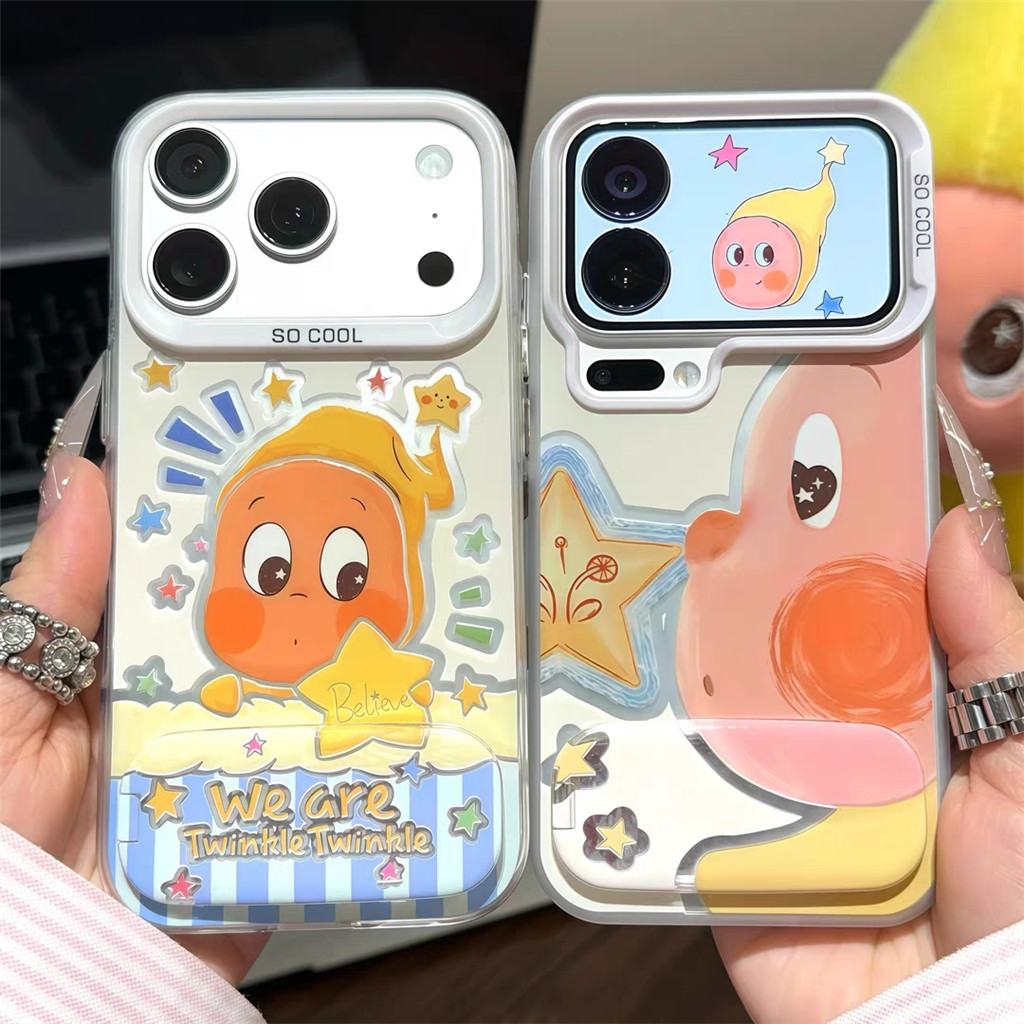 Ốp bảo vệ điện thoại di động Juxing Xiaoxingren tương thích cho iPhone 17 15 16 PRO MAX với giá đỡ g