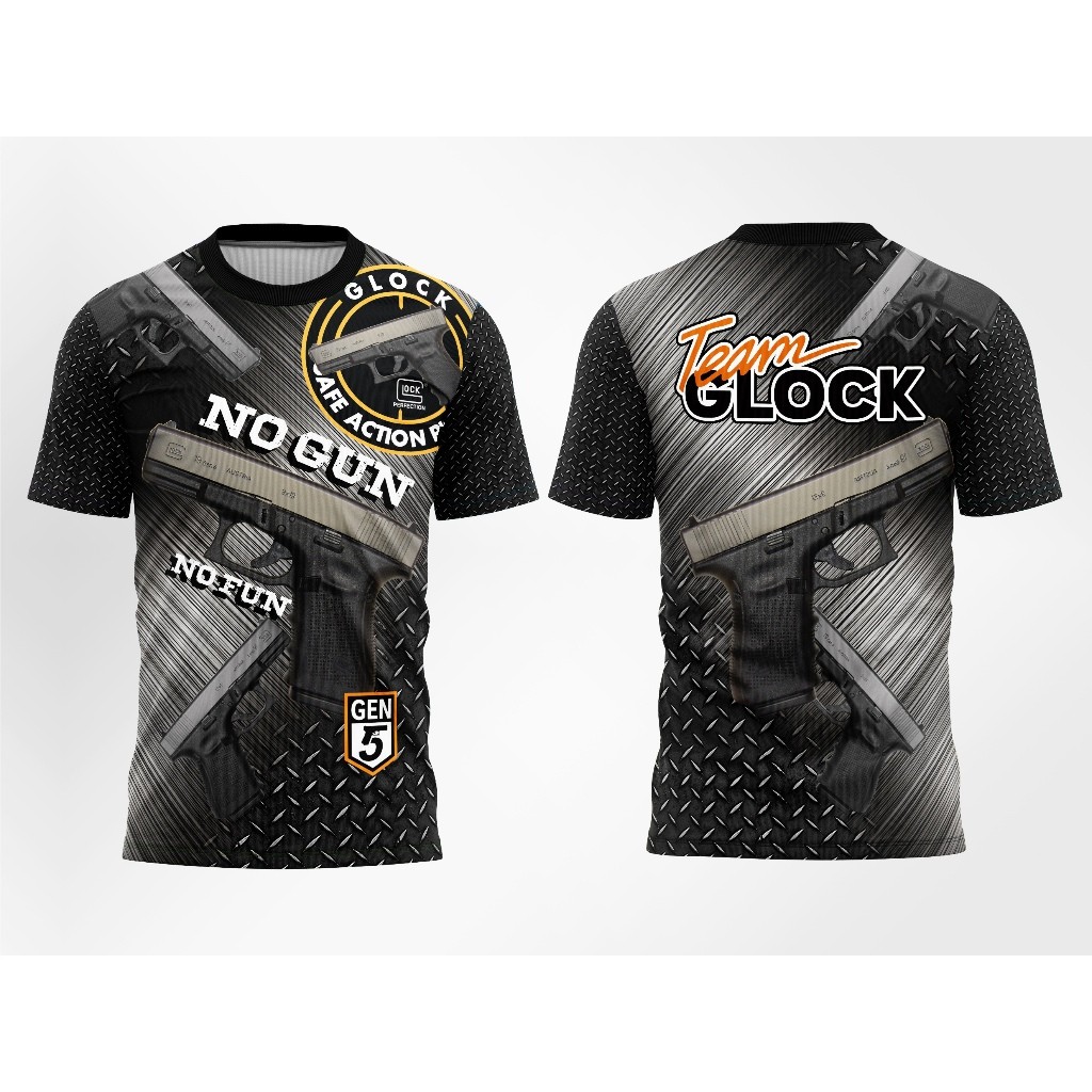 Áo thun Glock dành cho nam đội Glock Jersey Thiết kế mới In thăng hoa hoàn toàn,