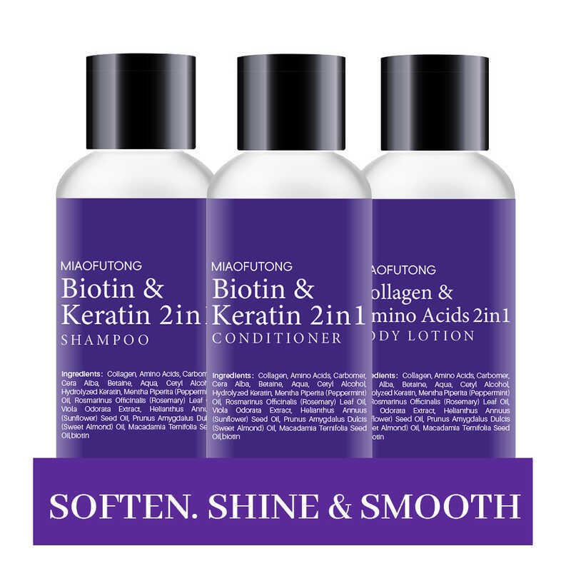 Dầu gội Biotin Biotin Biotin Dầu xả Keratin 2 trong 1 Bộ chăm sóc Collagen