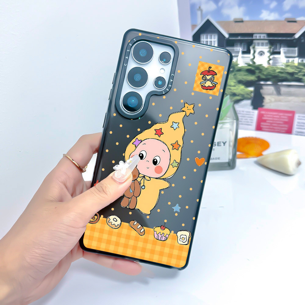 Ốp Lưng Màu Wave Point TWINKLE TWINKLE Dễ Thương Cho Galaxy IPhone S23 S24FE S24 S25 ULTRA Cover A54