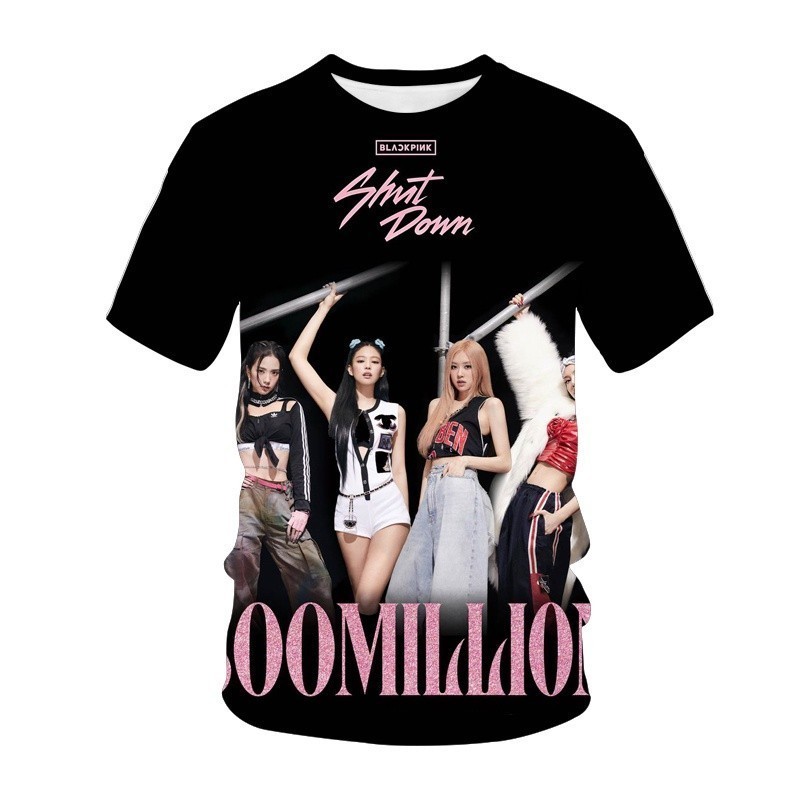 Áo thun in 3D thời trang 2026 Top Popular Group Black Pink