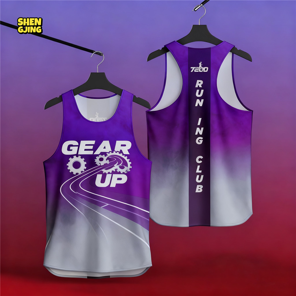 Gear Up Running Club Áo Tank Top màu tím