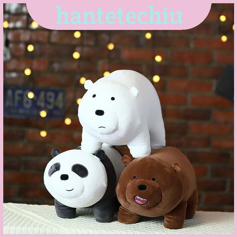 Charming Bare We Bears Ice Bear Đồ chơi nhồi bông siêu mềm cho búp bê trẻ em
