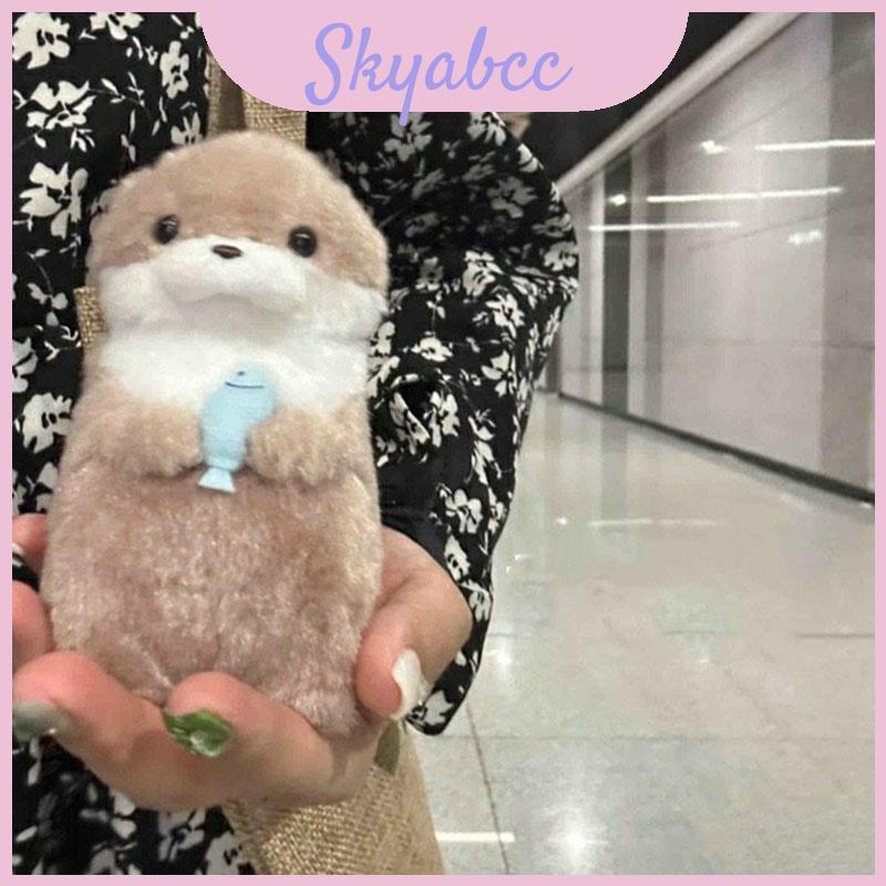 Amuse Plushie Otter With Fish Charming River Beaver Sea Otter Li Design Can 's Exclusive