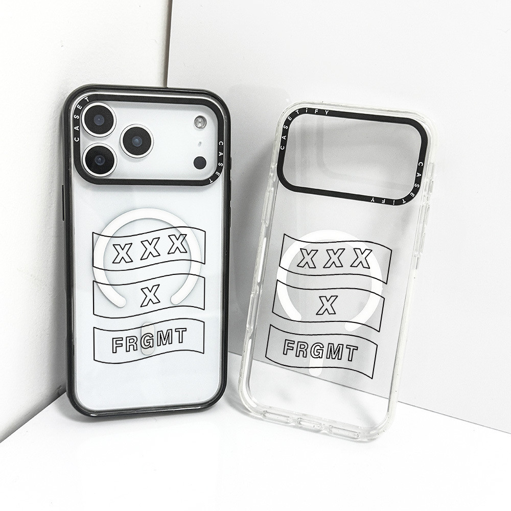 Vỏ Sạc Từ Tính Không Dây Tương Thích Cho IPhone 13 14 15 16 17 Pro Max Ốp Lưng Cá Tính Đường Đen XXX