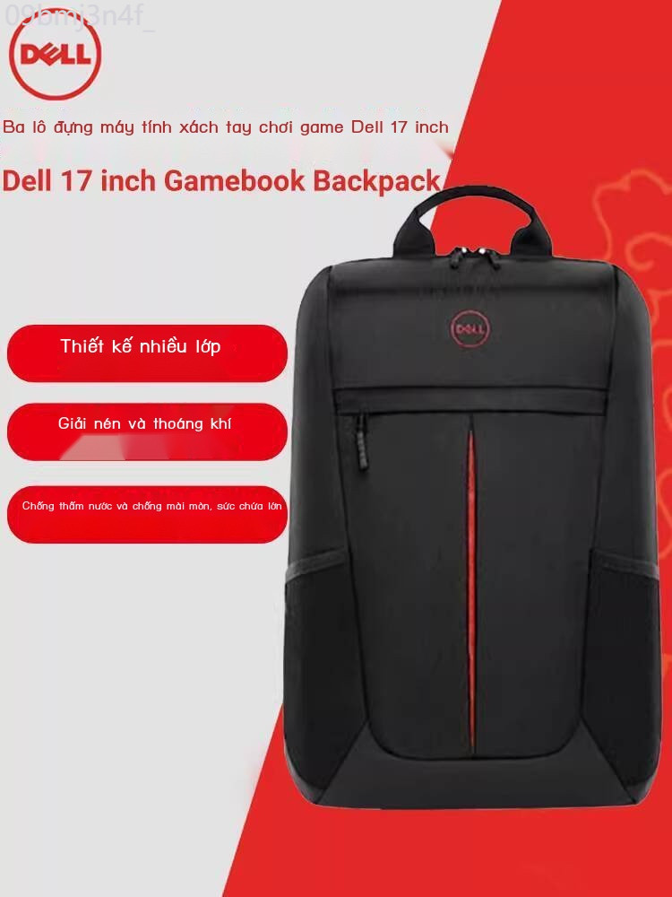 [Ảnh thật/Video] Ba lô Dell chính hãng 17inch dành cho nam và nữ, túi đựng laptop chơi game dung tí