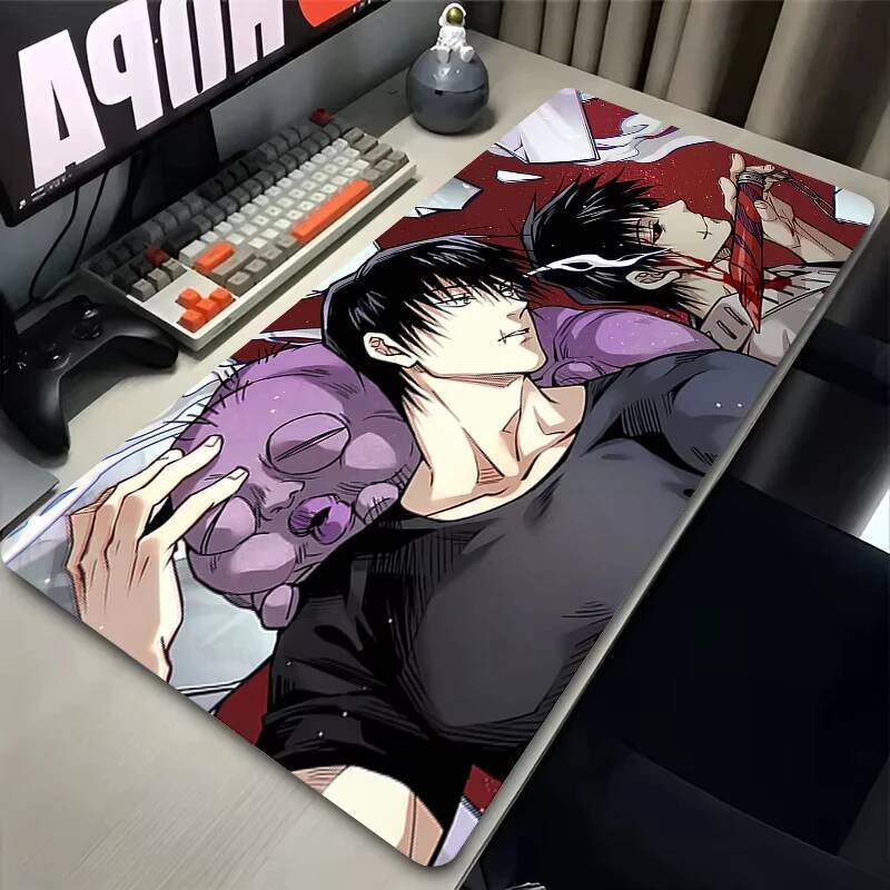 Miếng Lót Chuột Laptop Đen Trắng Manga Mousepad Nhật Bản Anime J-jujutsu K-kaisen Bàn Chuột Thảm PC 