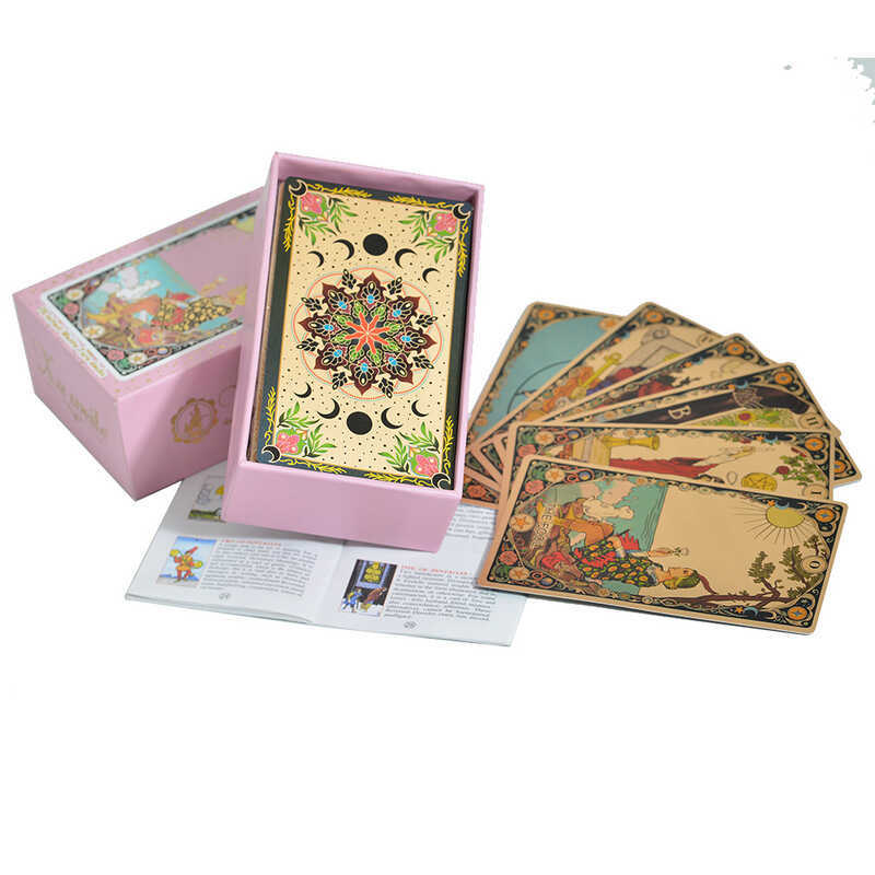 Mandala Heaven and Earth Cover Paper Tarot Cards 78 Tarot Classic Tarot Chống Thấm Nước Board Game C