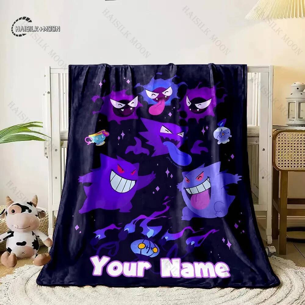 Tên Tùy Chỉnh Chăn Gengar Cho Ghế, Lễ Hội Ngày Lễ Chăn Cho Chồng Con Trai, Chăn Mềm Cho Gia Đình Phò