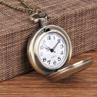 Đồng bỏ túi cỡ trung bình màu có rãnh, phong cách châu Âu và Mỹ, đồng hồ trang trí treo cổ điển đơn giản 6052.