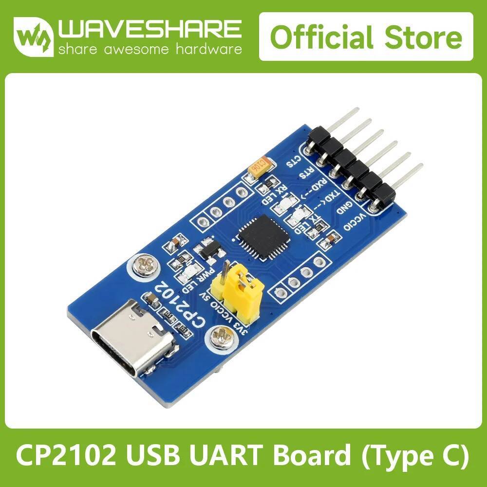 Waveshare CP2102 USB UART Board Type C, USB sang UART (TTL) Mô-đun giao tiếp, Đầu nối USB-C, Hỗ trợ 