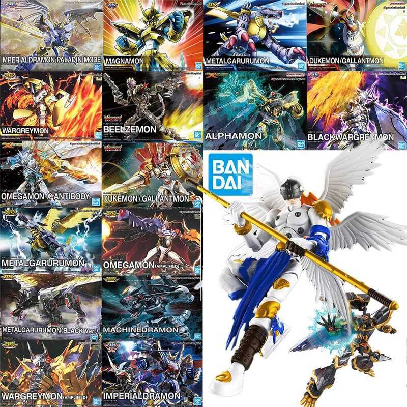 Hàng có sẵn BANDAI Figure-rise Standard Anime Digimon Omegamon Garurumon Angemon Alphamon War Greymo