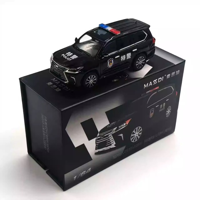 Maxdi 1: 64 2016 Lexus LX570 Xe Cảnh Sát Mô Phỏng Hợp Kim Xe Mô Hình Tĩnh Bộ Sưu Tập Đồ Trang Trí Ng