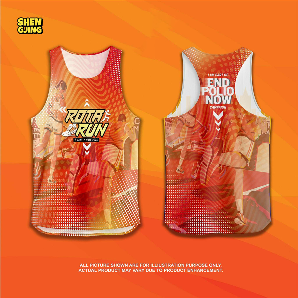 End Polio Now Running Singlet | ROTA Run 2025 | Nhanh khô